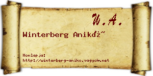 Winterberg Anikó névjegykártya